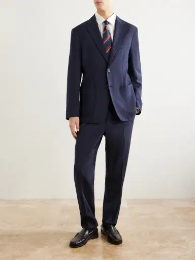 Barena Straight-Leg Pleated Virgin Wool Suit Trousers - Men | Thumbnail 2