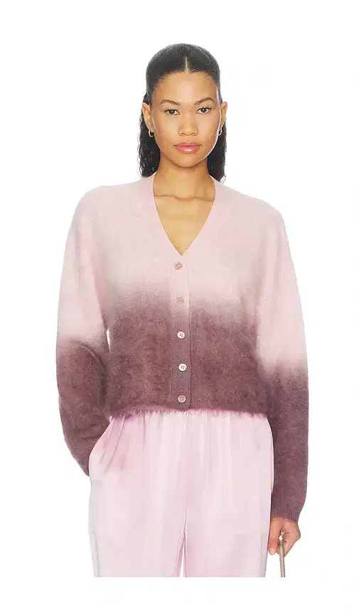 Jolie Cropped Ombre Crewneck Sweater