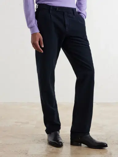 Massimo Alba Ionio2 Straight-Leg Cotton Trousers - Men | Thumbnail 3