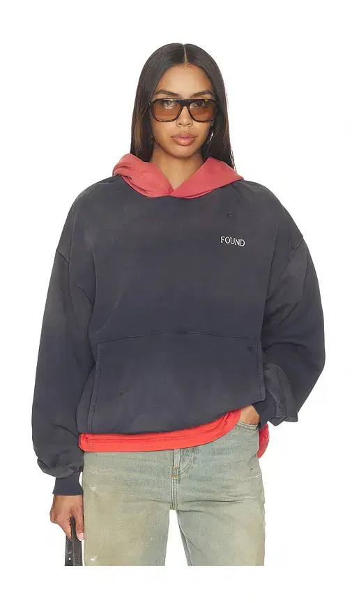 Found Distressed Logo Hoodie