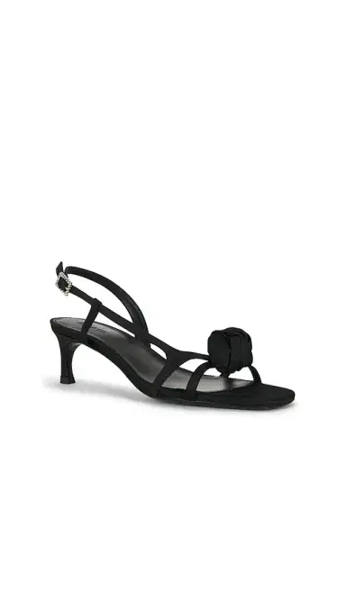 ROTATE Mid Heel Knot Satin Strappy Sandal | Thumbnail 2