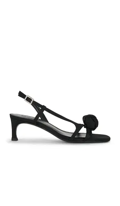 ROTATE Mid Heel Knot Satin Strappy Sandal | Thumbnail 1