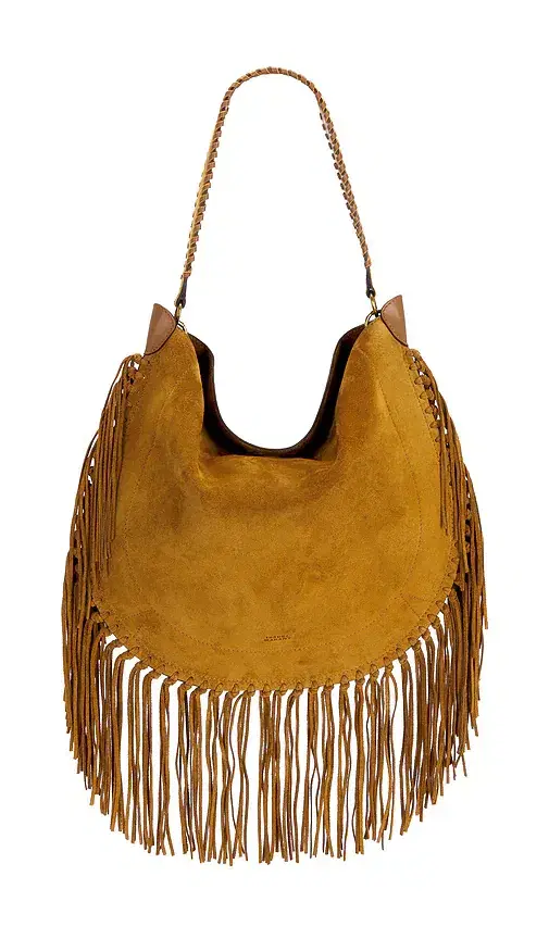 Isabel Marant Oskan Hobo Soft Zip With Fringe