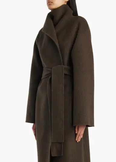 Khaite Romare Coat In Army Melange | Thumbnail 4 Khaite Romare Coat In Army Melange | Thumbnail 4