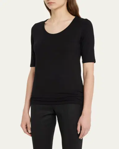 Majestic Filatures Soft Touch Long-Sleeve Scoop-Neck Tee | Thumbnail 4