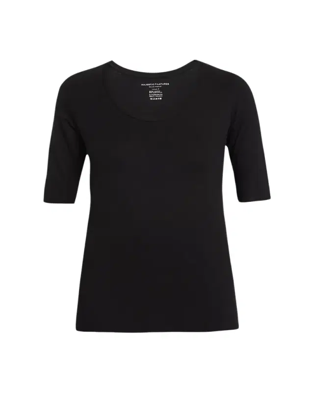 Majestic Filatures Soft Touch Long-Sleeve Scoop-Neck Tee