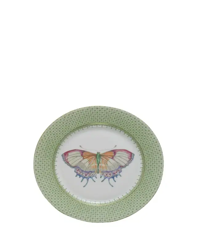 Mottahedeh Apple Lace Dessert Plate with Butterfly Center