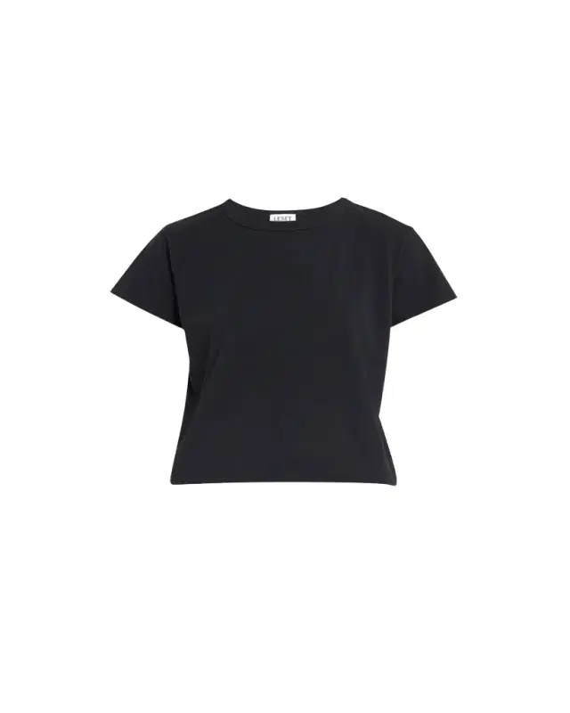 LESET Margo Short-Sleeve Cotton Crewneck Tee