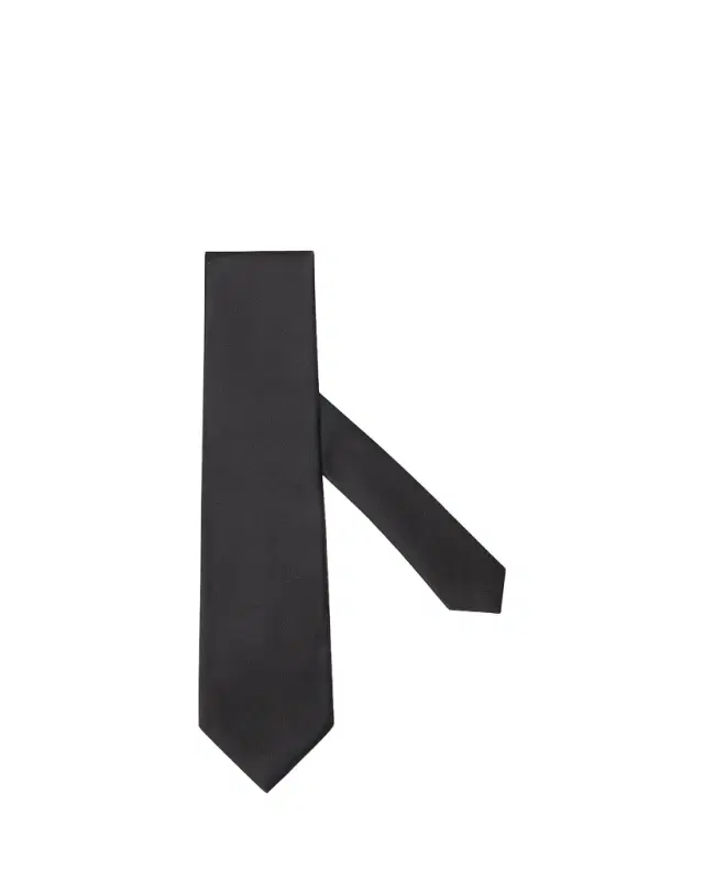 ZEGNA Men's Solid Silk Evening Tie, 8cm