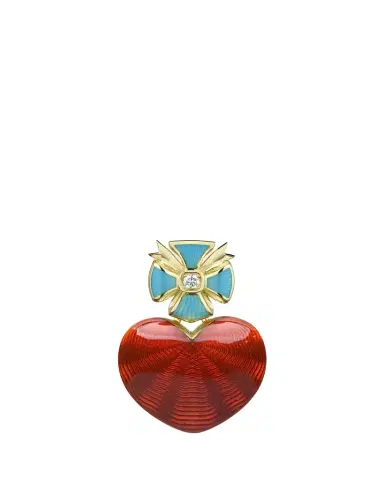 Paul Morelli 18K Yellow Gold Amore Heart Diamond Charm | Thumbnail 1