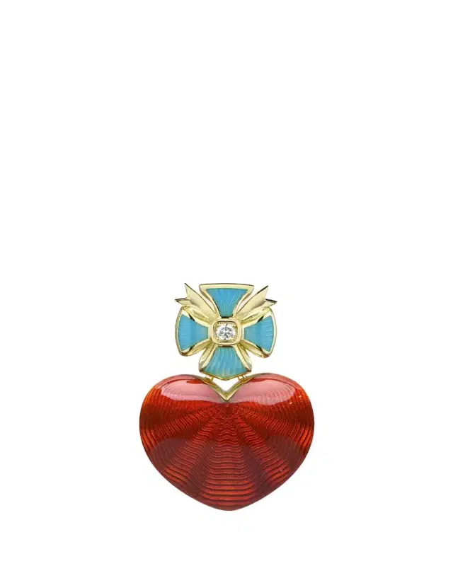 Paul Morelli 18K Yellow Gold Amore Heart Diamond Charm