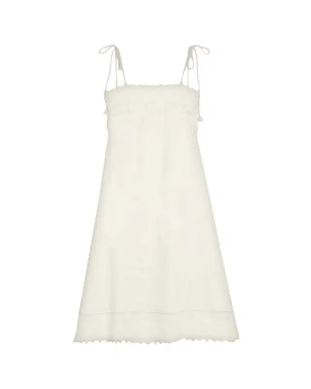 Valentino Garavani Lace-Trimmed Linen Sleeveless Midi Dress