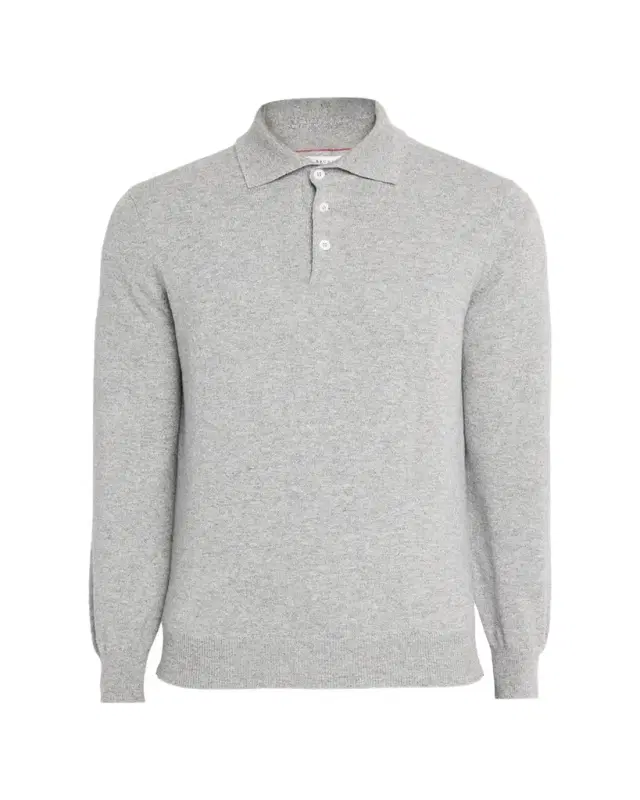 Men's Premium Cashmere Polo Sweater