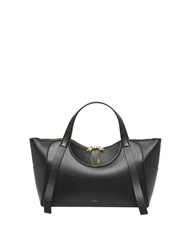 Givenchy Facet Small Chain-Embellished Leather Top-Handle Bag