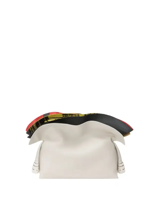 LOEWE Millefeuille Flamenco Medium Leather Clutch