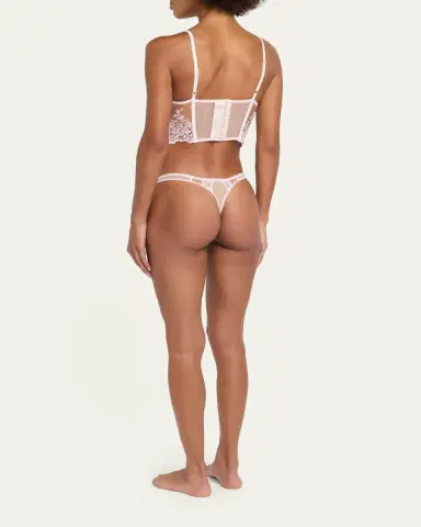 Kiki De Montparnasse Juliette Longline Floral Lace Bra | Thumbnail 3