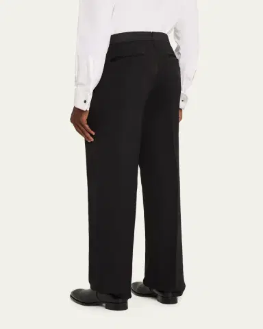 Tom Ford Men's Straight-Leg Double-Pleated Trousers | Thumbnail 3
