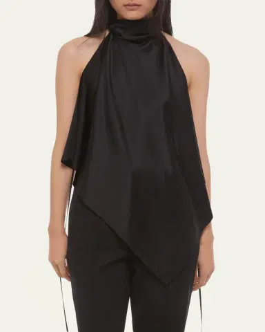 Helmut Lang Silk Tie Scarf Top | Thumbnail 4