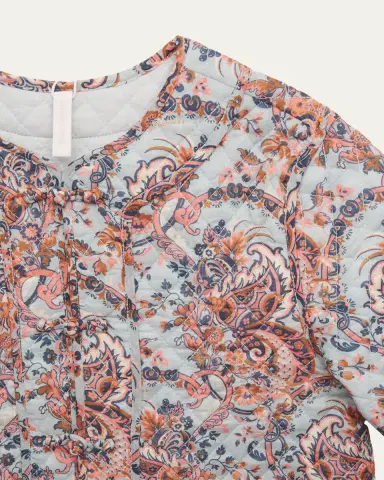 Zimmermann Kid's Aster Quilted Cotton Paisley Jacket, Size 1-12 | Thumbnail 3
