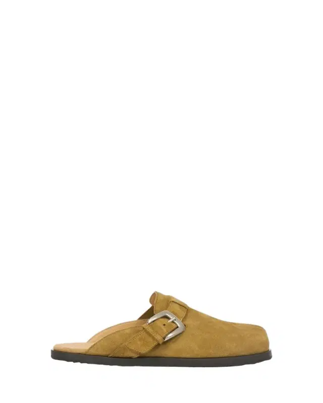 Maison Margiela Men's Tabi Anatomic Split-Toe Suede Mules