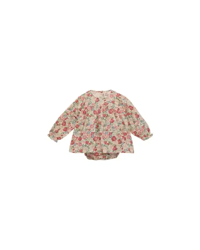 Konges Slojd Girl's Bella Floral Cotton Romper, Size 0M-18M