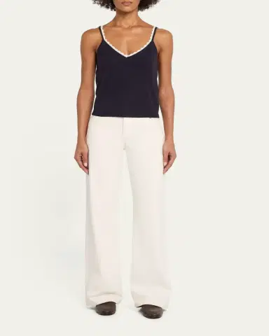 OFFICINE GÉNÉRALE Loa Scallop-Trim Knit Tank Top | Thumbnail 2 OFFICINE GÉNÉRALE Loa Scallop-Trim Knit Tank Top | Thumbnail 2