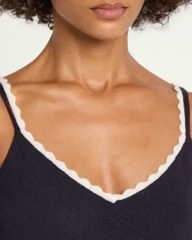 OFFICINE GÉNÉRALE Loa Scallop-Trim Knit Tank Top | Thumbnail 5 OFFICINE GÉNÉRALE Loa Scallop-Trim Knit Tank Top | Thumbnail 5
