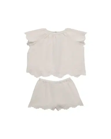 Ralph Lauren Girl's Starfish-Embroidered Linen Top & Shorts Set, Size 3M-24M | Thumbnail 1
