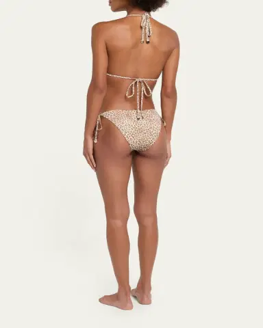 Ramy Brook Nikoleta Leopard Triangle Bikini Top | Thumbnail 3