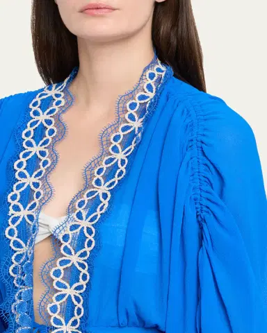 Ramy Brook Riley Embroidered Maxi Robe Dress | Thumbnail 4