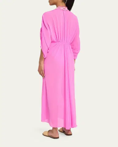 Ramy Brook Riley Embroidered Maxi Robe Dress | Thumbnail 6