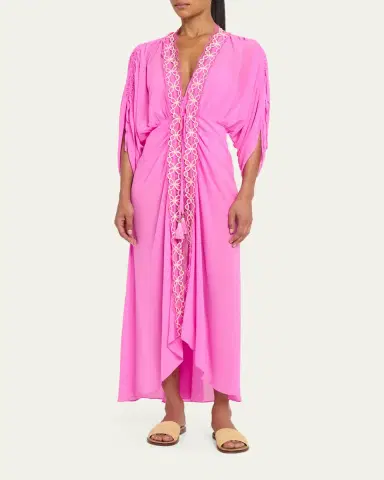 Ramy Brook Riley Embroidered Maxi Robe Dress | Thumbnail 7