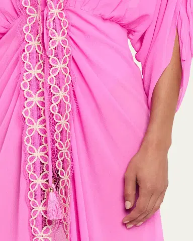 Ramy Brook Riley Embroidered Maxi Robe Dress | Thumbnail 8