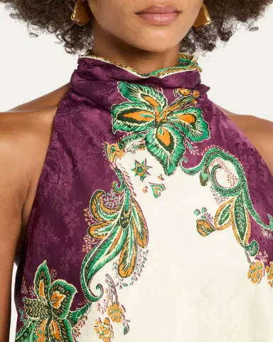 ALÉMAIS Ruthie Floral Jacquard Halter Top | Thumbnail 5 ALÉMAIS Ruthie Floral Jacquard Halter Top | Thumbnail 5