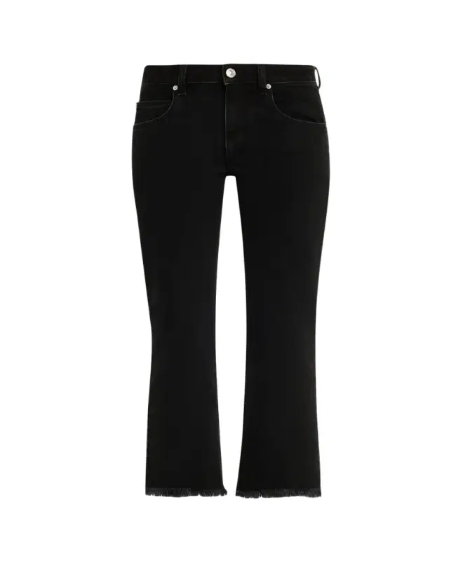 Isabel Marant Ombela Frayed Straight-Leg Ankle Jeans