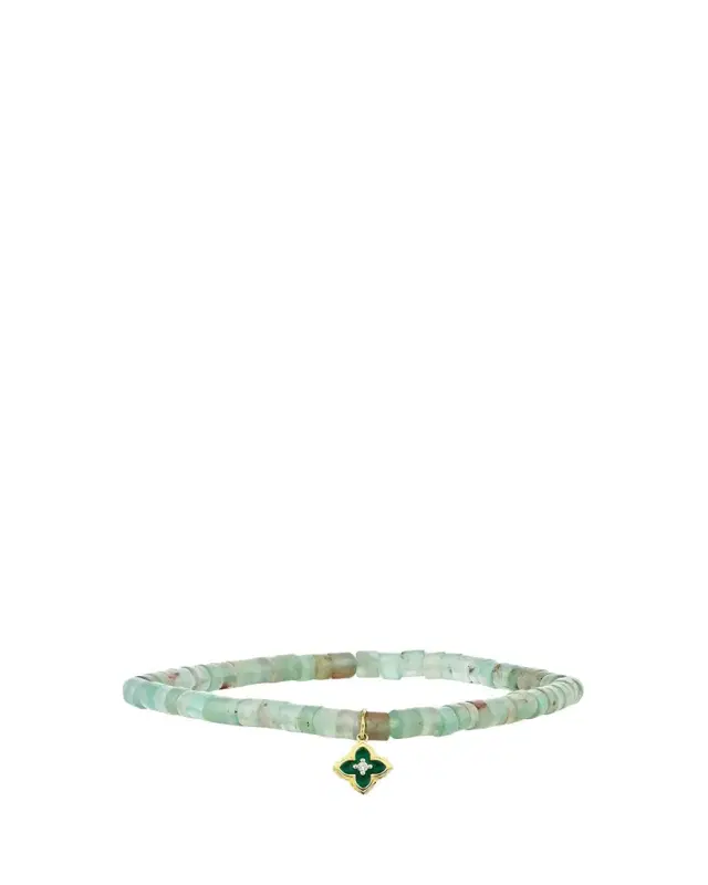 Sydney Evan 14K Yellow Gold & Gemstone Beaded Stretch Bracelet