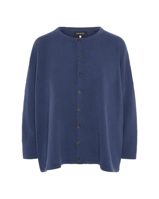 Eskandar Slim Sleeve Cardigan - Mid Plus Length