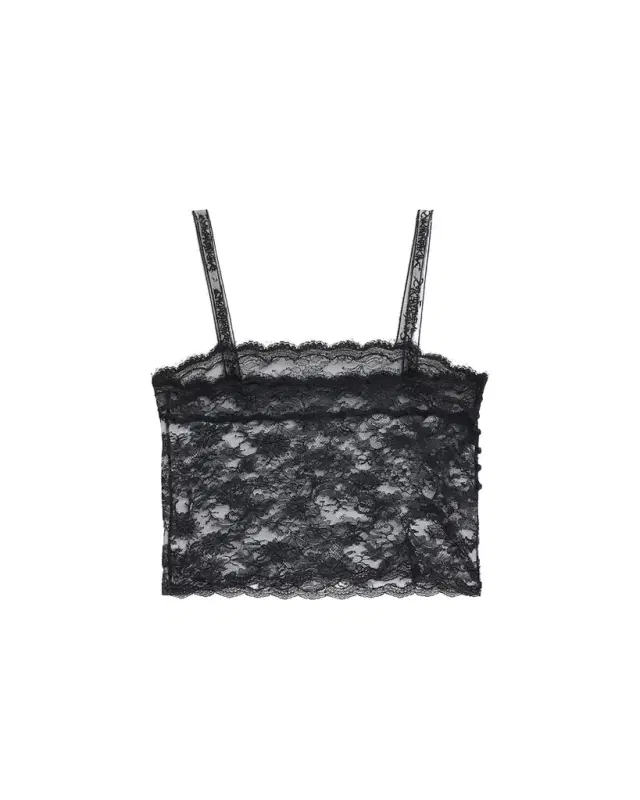 Saint Laurent Sleeveless Sheer Lace Lingerie Cami Top