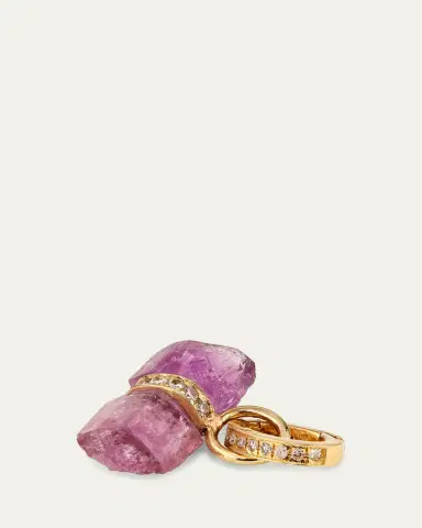 JIA JIA 14K Pink Tanzanite Diamond Bar Charm | Thumbnail 2 JIA JIA 14K Pink Tanzanite Diamond Bar Charm | Thumbnail 2