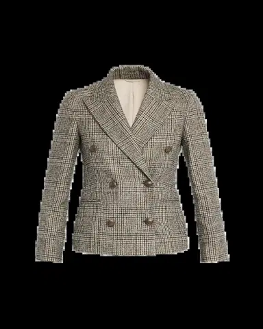 Brunello Cucinelli Double-Breasted Prince Of Wales Tailored Jacket | Thumbnail 2 Brunello Cucinelli Double-Breasted Prince Of Wales Tailored Jacket | Thumbnail 2