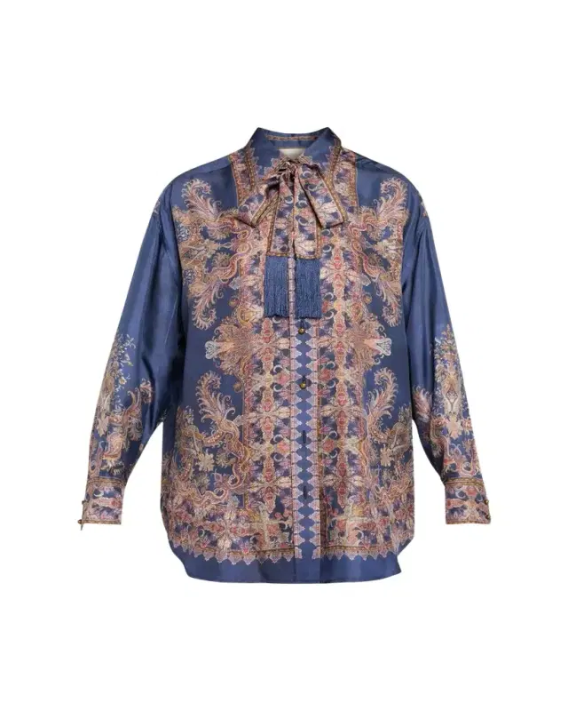 Zimmermann Valiant Relaxed Silk Shirt