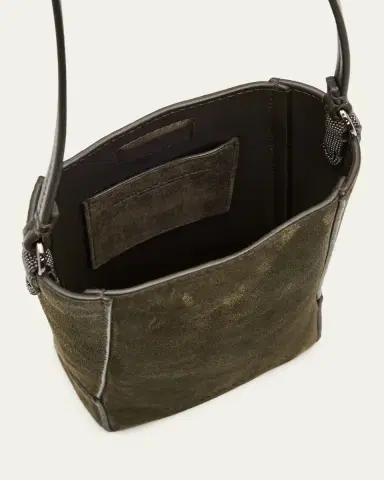 Brunello Cucinelli Suede Crossbody Bag | Thumbnail 4 Brunello Cucinelli Suede Crossbody Bag | Thumbnail 4