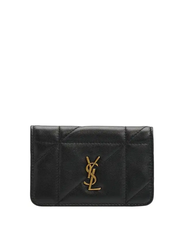 Saint Laurent Quilted Leather YSL Bi-Fold Card Case
