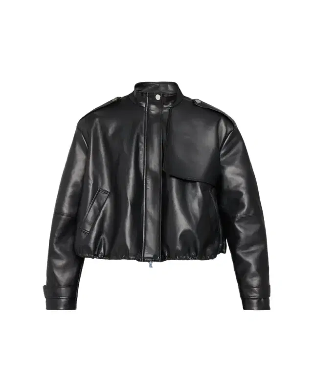 Alyssa Stand-Collar Faux Leather Jacket