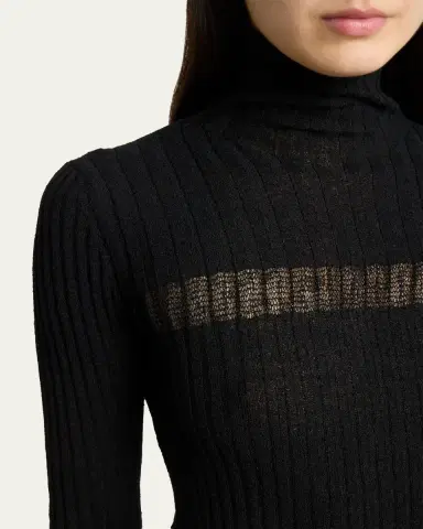 Proenza Schouler Rosario Striped Merino Wool Rib Turtleneck Sweater | Thumbnail 5 Proenza Schouler Rosario Striped Merino Wool Rib Turtleneck Sweater | Thumbnail 5
