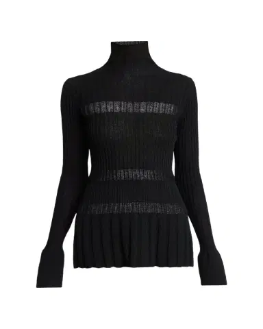 Proenza Schouler Rosario Striped Merino Wool Rib Turtleneck Sweater | Thumbnail 1 Proenza Schouler Rosario Striped Merino Wool Rib Turtleneck Sweater | Thumbnail 1