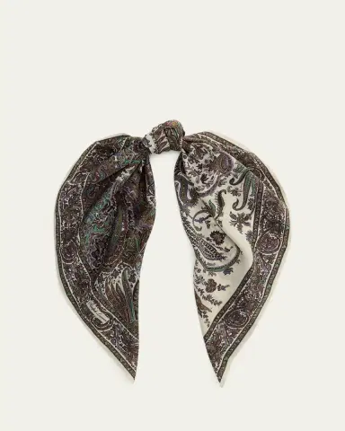 Ralph Lauren Collection Paisley Crepe de Chine Square Scarf | Thumbnail 5