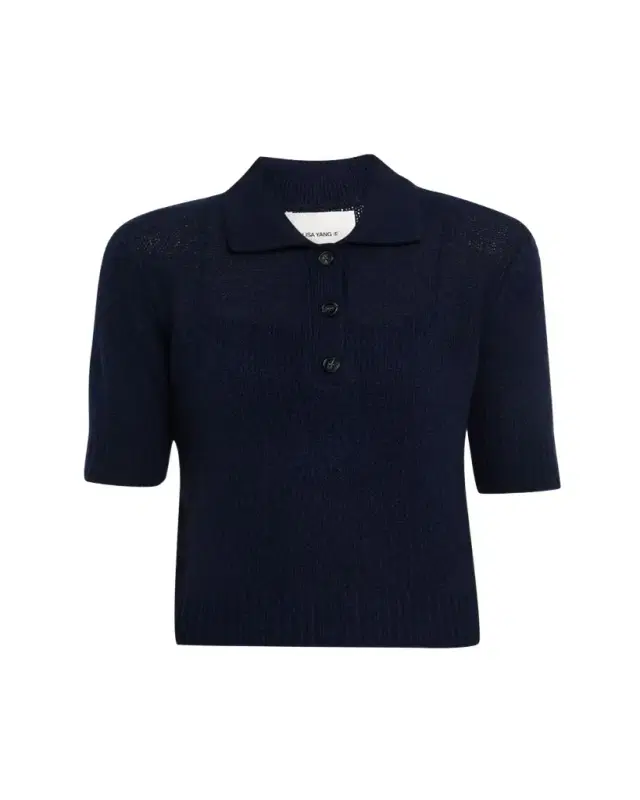 Lisa Yang Masy Cashmere Silk Polo Sweater
