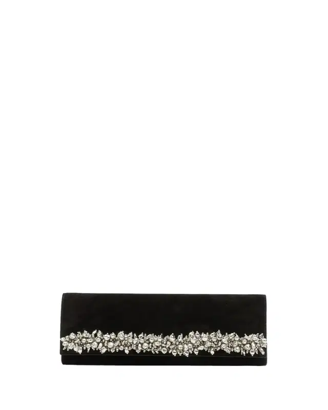 River Embellished Suede East-West Clutch River Embellished Suede East-West Clutch