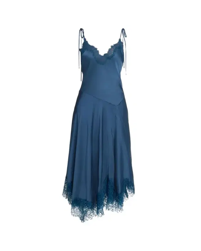 A.L.C. Aleena Satin Lace Maxi Dress